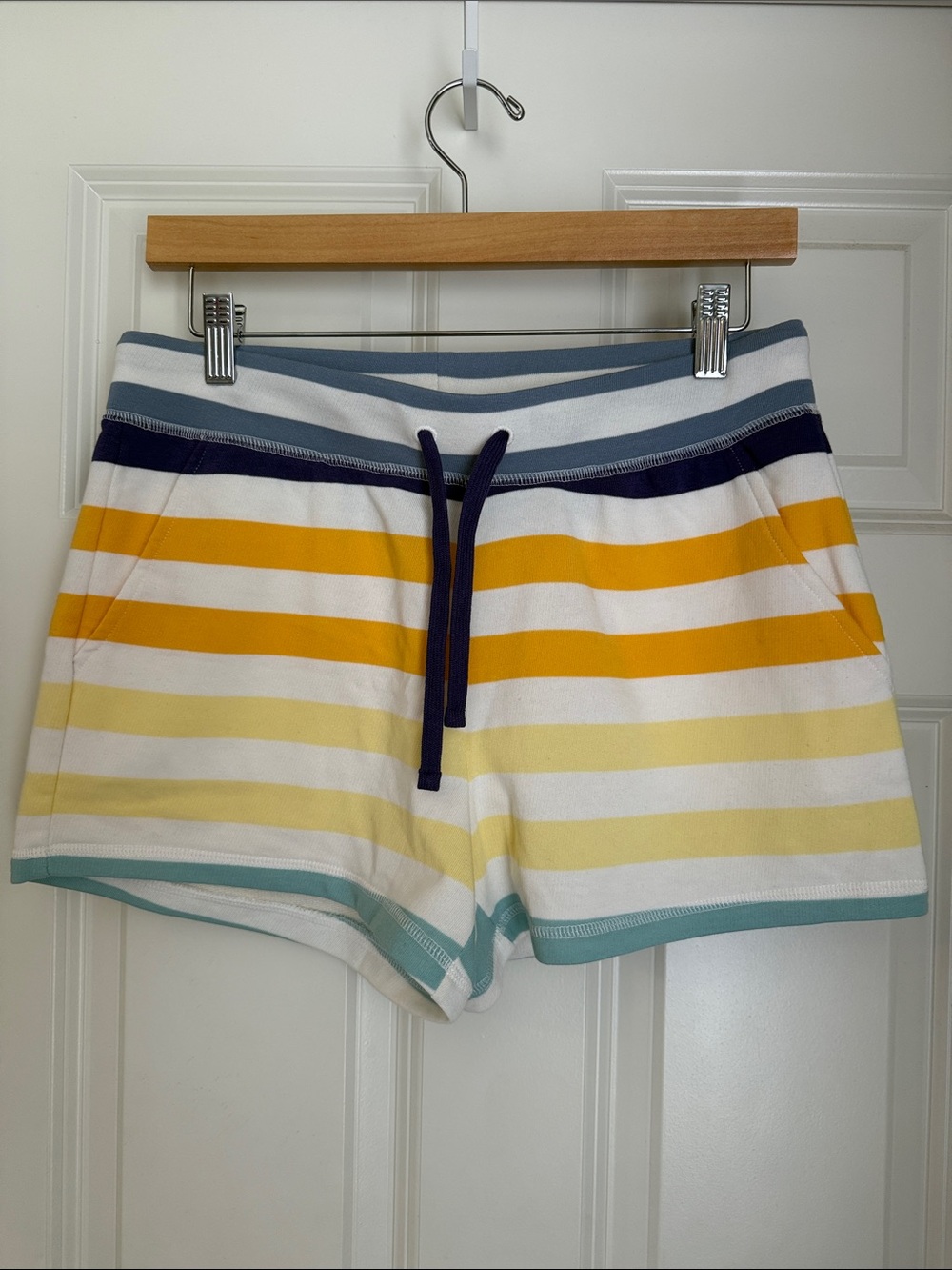NWOT- Old Navy Striped Athletic Shorts in Yellow, Teal & Navy